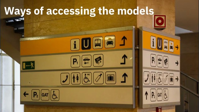 Ways of accessing the models
