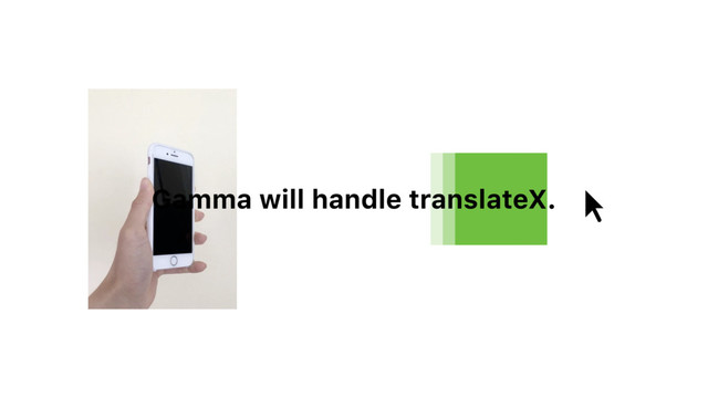 Gamma will handle translateX.
