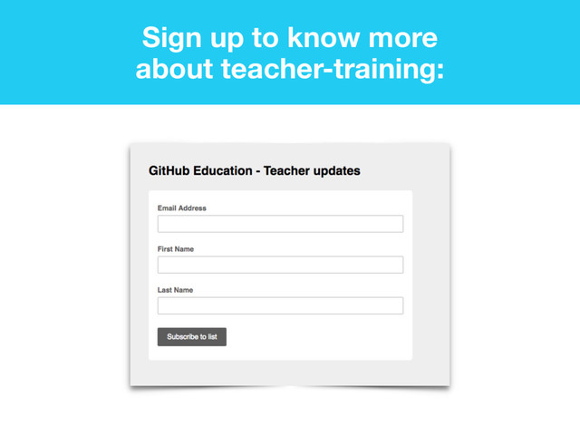 Sign up to know more
about teacher-training:
