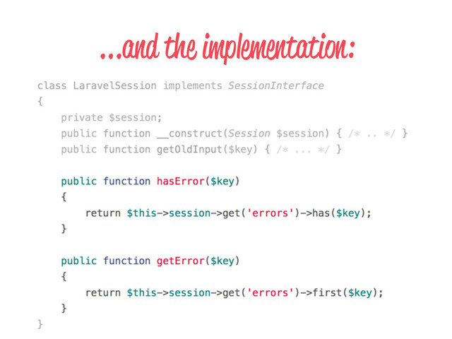 ...and the implementation:
