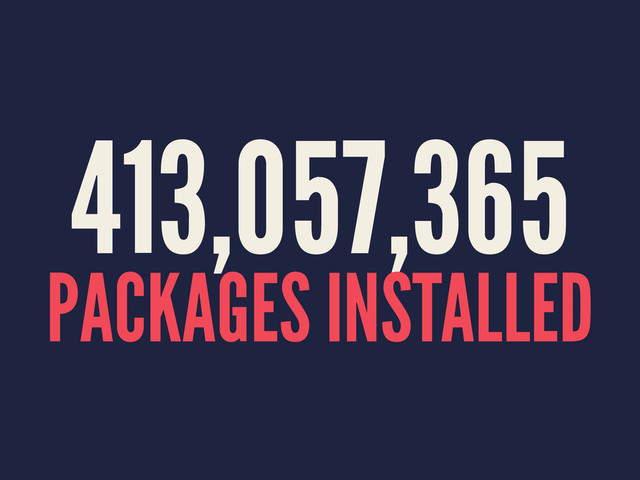413,057,365
PACKAGES INSTALLED
