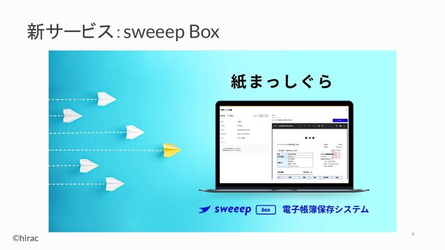 ©hirac 6
新サービス：sweeep Box
