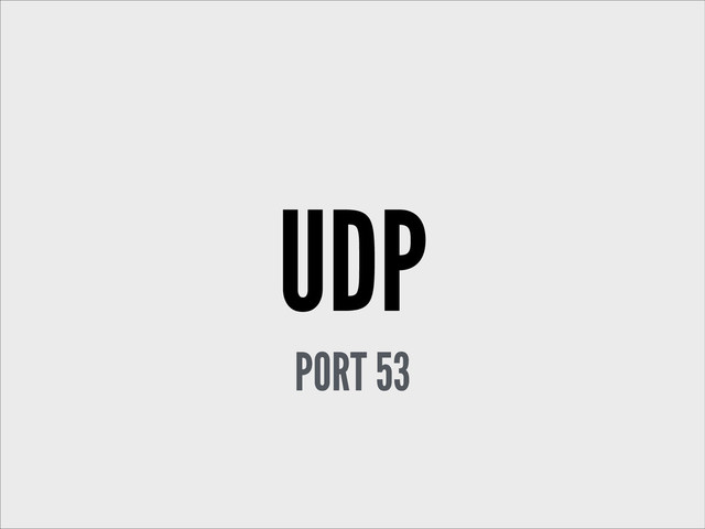 UDP
PORT 53
