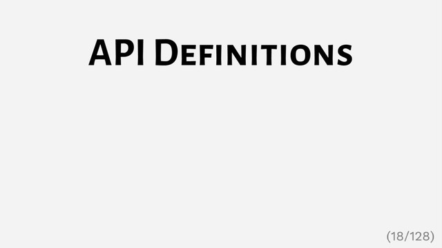 API Definitions
