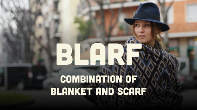 Combination of 
Blanket and Scarf
BLARF
