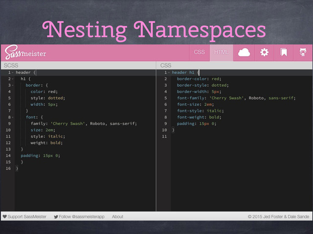 Nesting Namespaces
