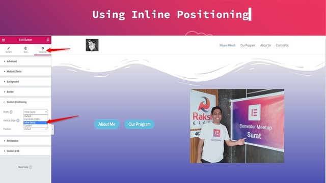 Using Inline Positioning
