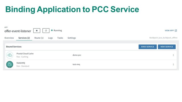 Binding Application to PCC Service
