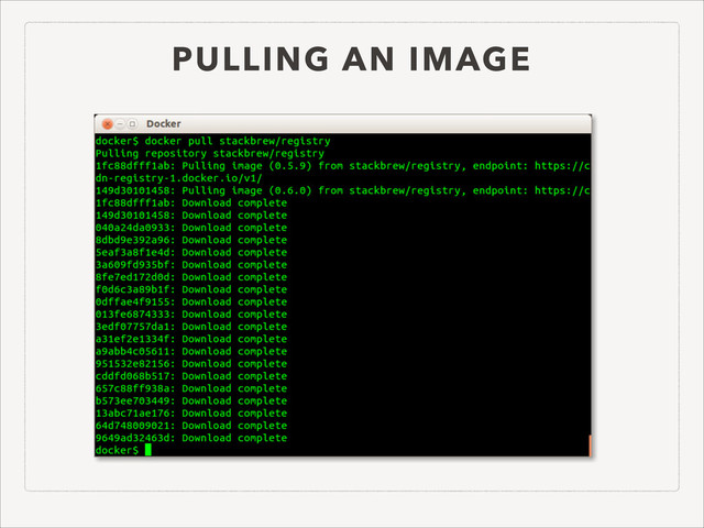 PULLING AN IMAGE
