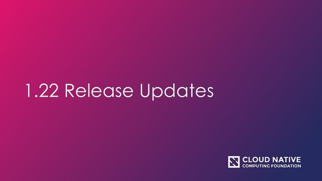 1.22 Release Updates

