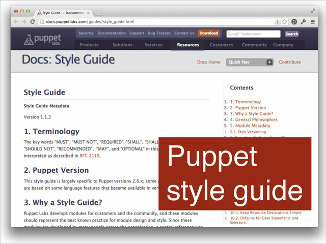 Puppet!
style guide
