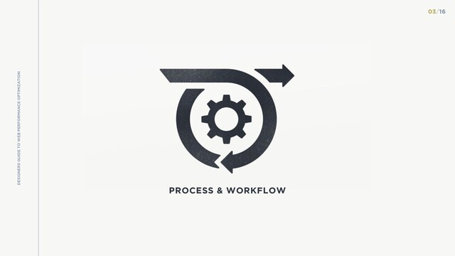 PROCESS & WORKFLOW
03/16
DESIGNERS GUIDE TO WEB PERFORMANCE OPTIMIZATION
