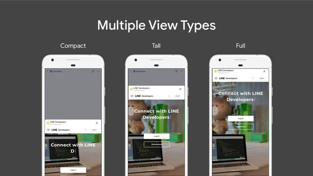 Multiple View Types
Compact Full
Tall
