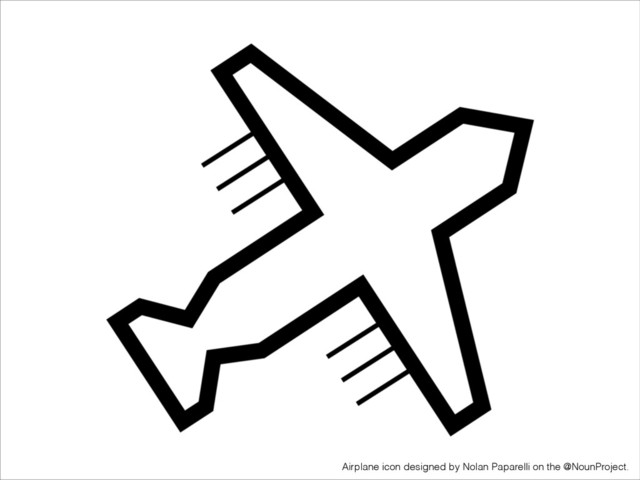 Airplane icon designed by Nolan Paparelli on the @NounProject.
