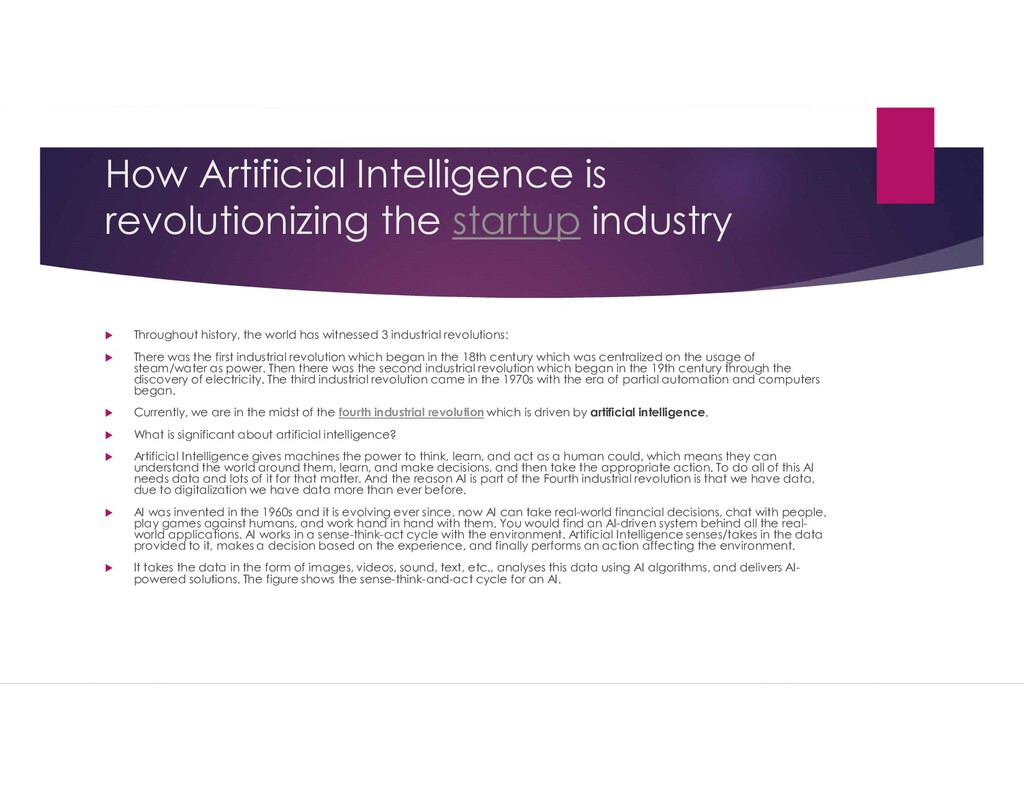 How Artificial Intelligence is revolutionizing the startup industry ...