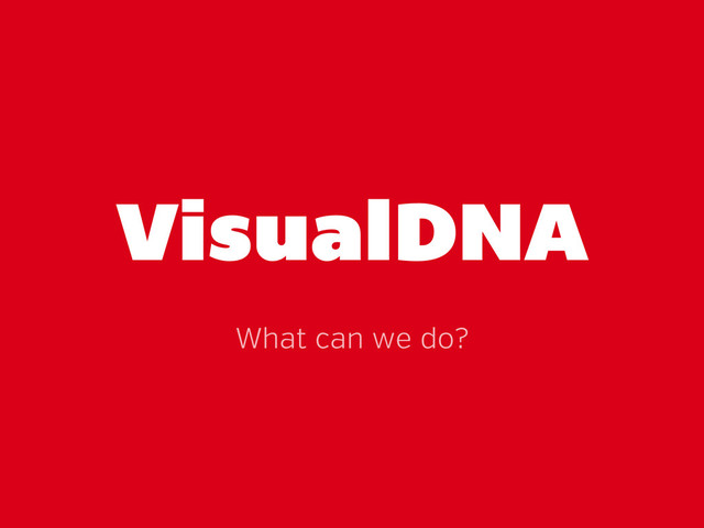 VisualDNA
What can we do?
