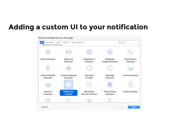 Adding a custom UI to your notification
