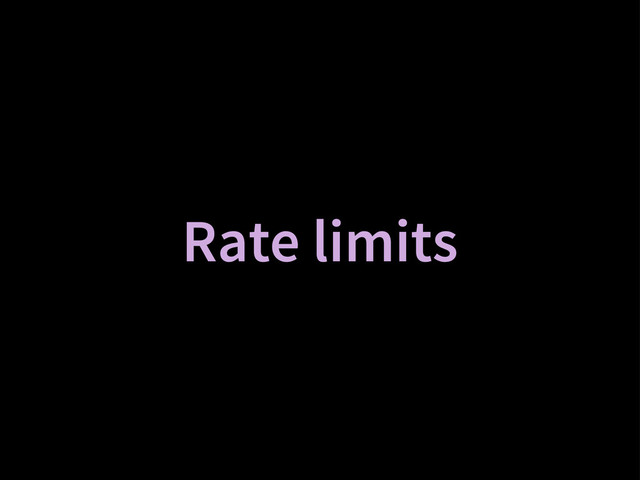 Rate limits
