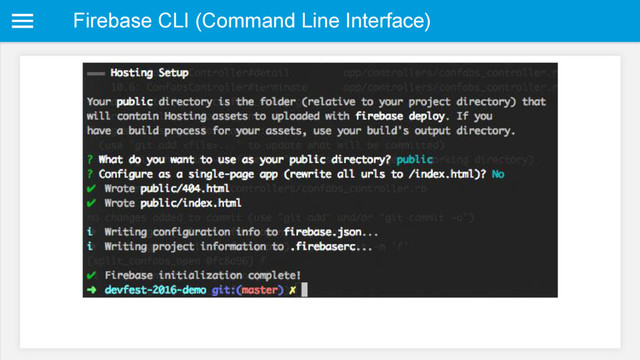 Firebase CLI (Command Line Interface)
