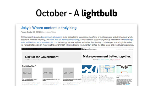 October - A lightbulb
