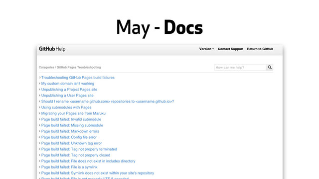 May - Docs
