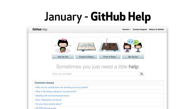 January - GitHub Help
