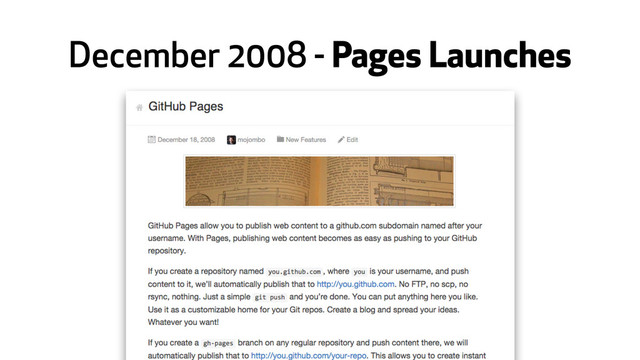 December 2008 - Pages Launches
