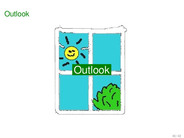 Outlook
Outlook
Outlook
40 / 42
