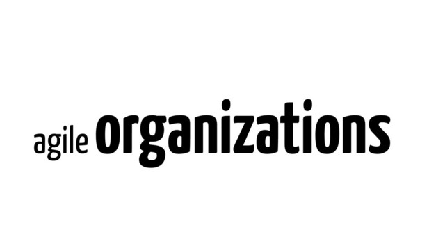agile
organizations
