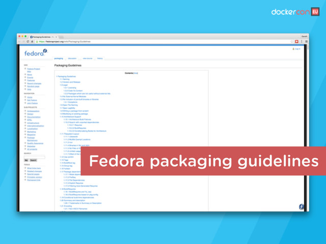Fedora packaging guidelines
