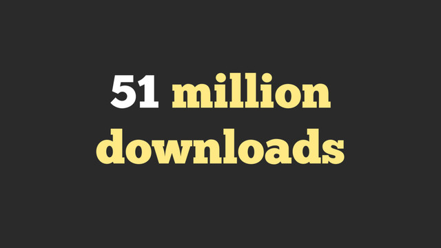 51 million
downloads
