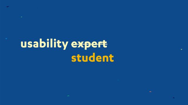 student
usability expert
