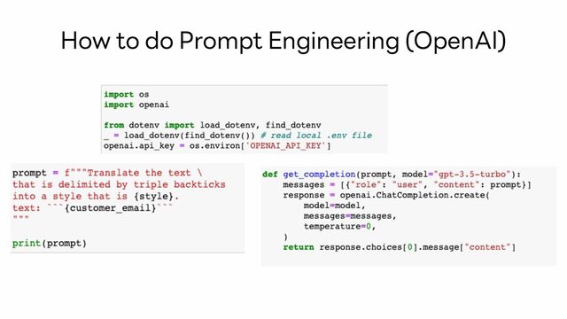 How to do Prompt Engineering (OpenAI)
