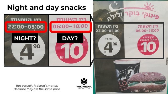 Night and day snacks
NIGHT? DAY?
But actually it doesn’t matter,
Because they are the same price
