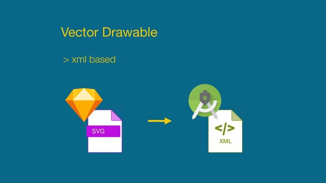 Vector Drawable
> xml based
SVG
XML
