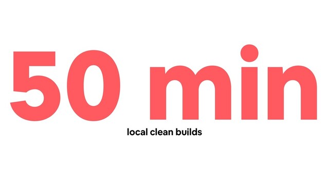 50 min
local clean builds
