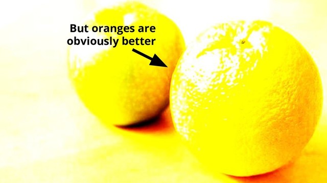 https://pietercolpaert.be
But oranges are
obviously better
