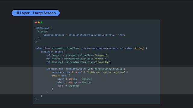 UI Layer - Large Screen

