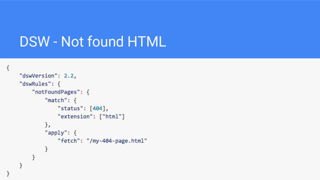 DSW - Not found HTML
