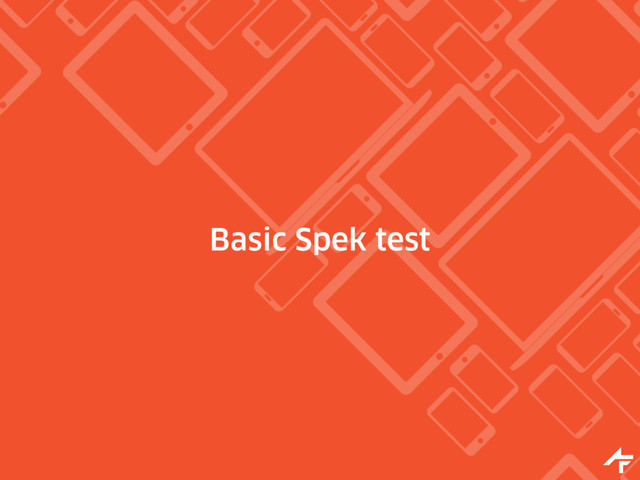 Basic Spek test
