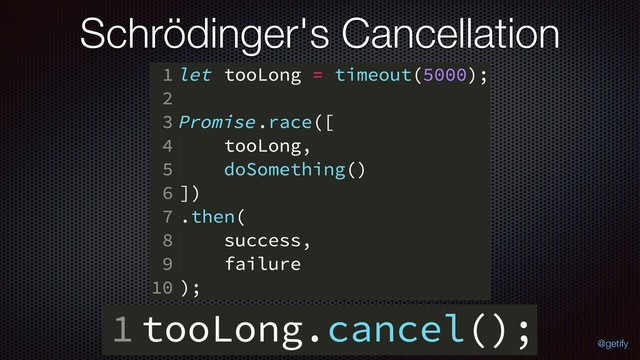 Schrödinger's Cancellation
@getify
