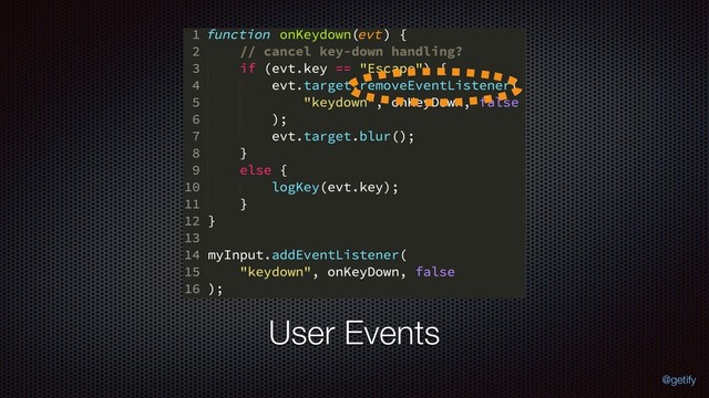 User Events
@getify
