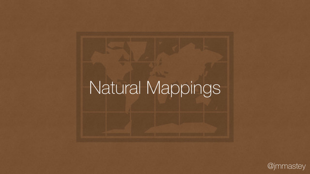@jmmastey
Natural Mappings
