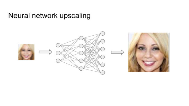 Neural network upscaling
