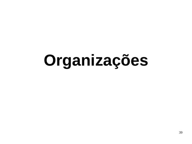 39
Organizações
