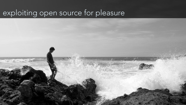 exploiting open source for pleasure
