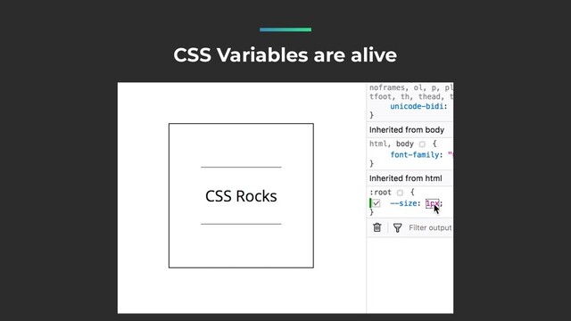 CSS Variables are alive
