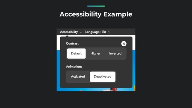 Accessibility Example

