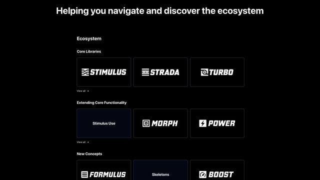 Helping you navigate and discover the ecosystem
