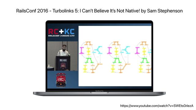 RailsConf 2016 - Turbolinks 5: I Can’t Believe It’s Not Native! by Sam Stephenson
https://www.youtube.com/watch?v=SWEts0rlezA
